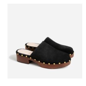 J. Crew Dakota Suede Wood Clogs